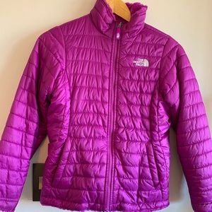 Girls North Face Reversible Furry Winter jacket